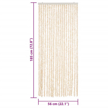 Fly Curtain Beige and White 56x185 cm Chenille