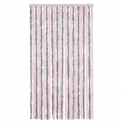 Fly Curtain Silver Grey and Pink 100x230 cm Chenille