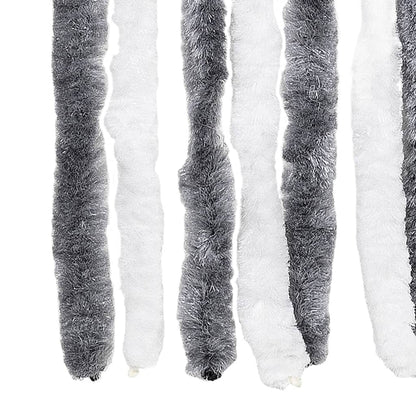 Fly Curtain Grey and White 100x200 cm Chenille