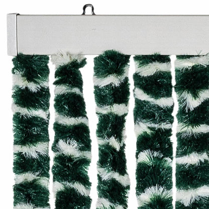 Fly Curtain Green and White 100x230 cm Chenille
