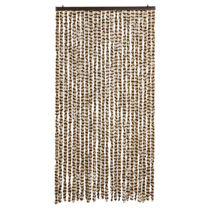 Fly Curtain Beige and Brown 100x230 cm Chenille