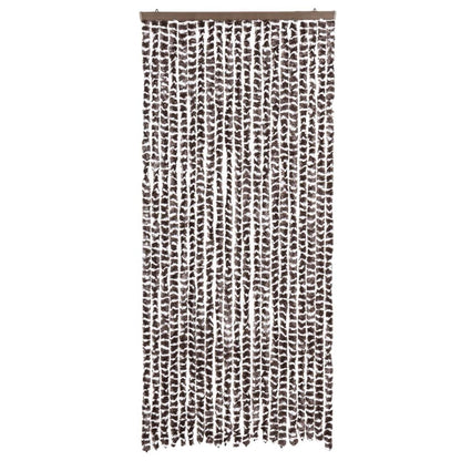 Fly Curtain Brown and White 90x200 cm Chenille