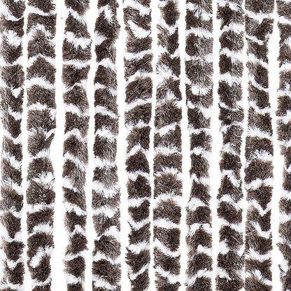 Fly Curtain Brown and White 90x200 cm Chenille
