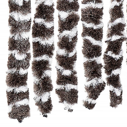 Fly Curtain Brown and White 100x230 cm Chenille