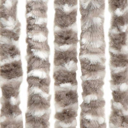 Fly Curtain Taupe and White 56x200 cm Chenille