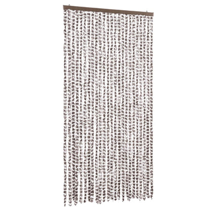 Fly Curtain Taupe and White 100x200 cm Chenille