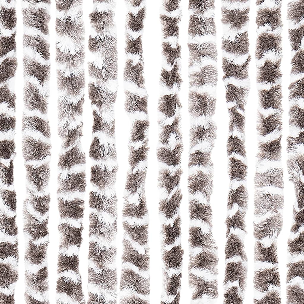 Fly Curtain Taupe and White 100x200 cm Chenille
