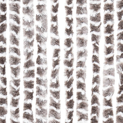 Fly Curtain Taupe and White 100x200 cm Chenille
