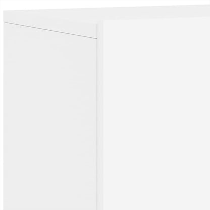 5 Piece TV Wall Units White Engineered Wood