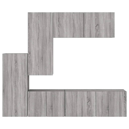 5 Piece TV Wall Units Grey Sonoma Engineered Wood