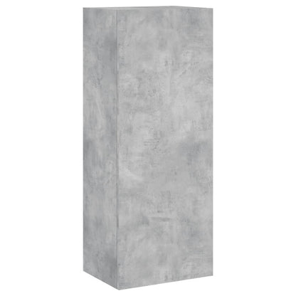 4 Piece TV Wall Units Concrete Grey Engineered Wood