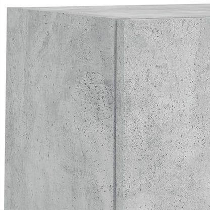 4 Piece TV Wall Cabinets with LED Lights Concrete Grey