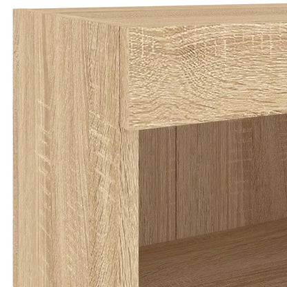4 Piece TV Wall Cabinets with LED Lights Sonoma Oak