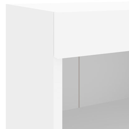 5 Piece TV Wall Units with LED White Engineered Wood