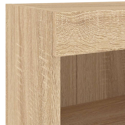 5 Piece TV Wall Units with LED Sonoma Oak Engineered Wood