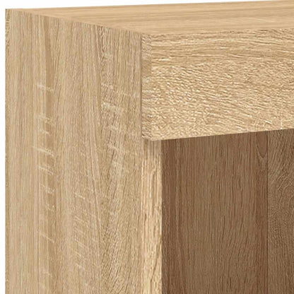 5 Piece TV Wall Units with LED Sonoma Oak Engineered Wood