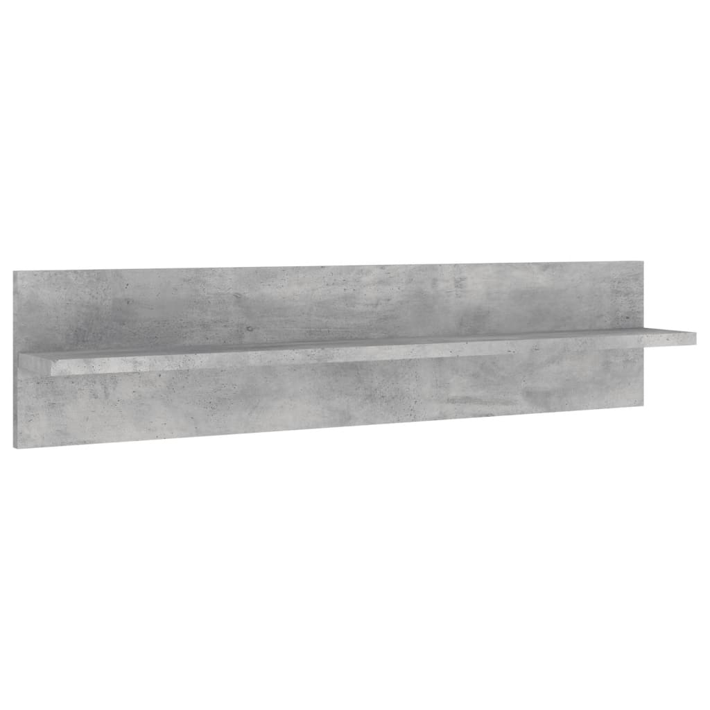 5 Piece TV Wall Units with LED Concrete Grey Engineered Wood