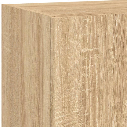 5 Piece TV Wall Units with LED Sonoma Oak Engineered Wood
