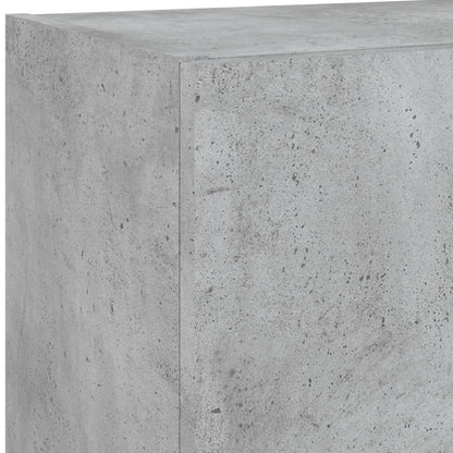 5 Piece TV Wall Units with LED Concrete Grey Engineered Wood