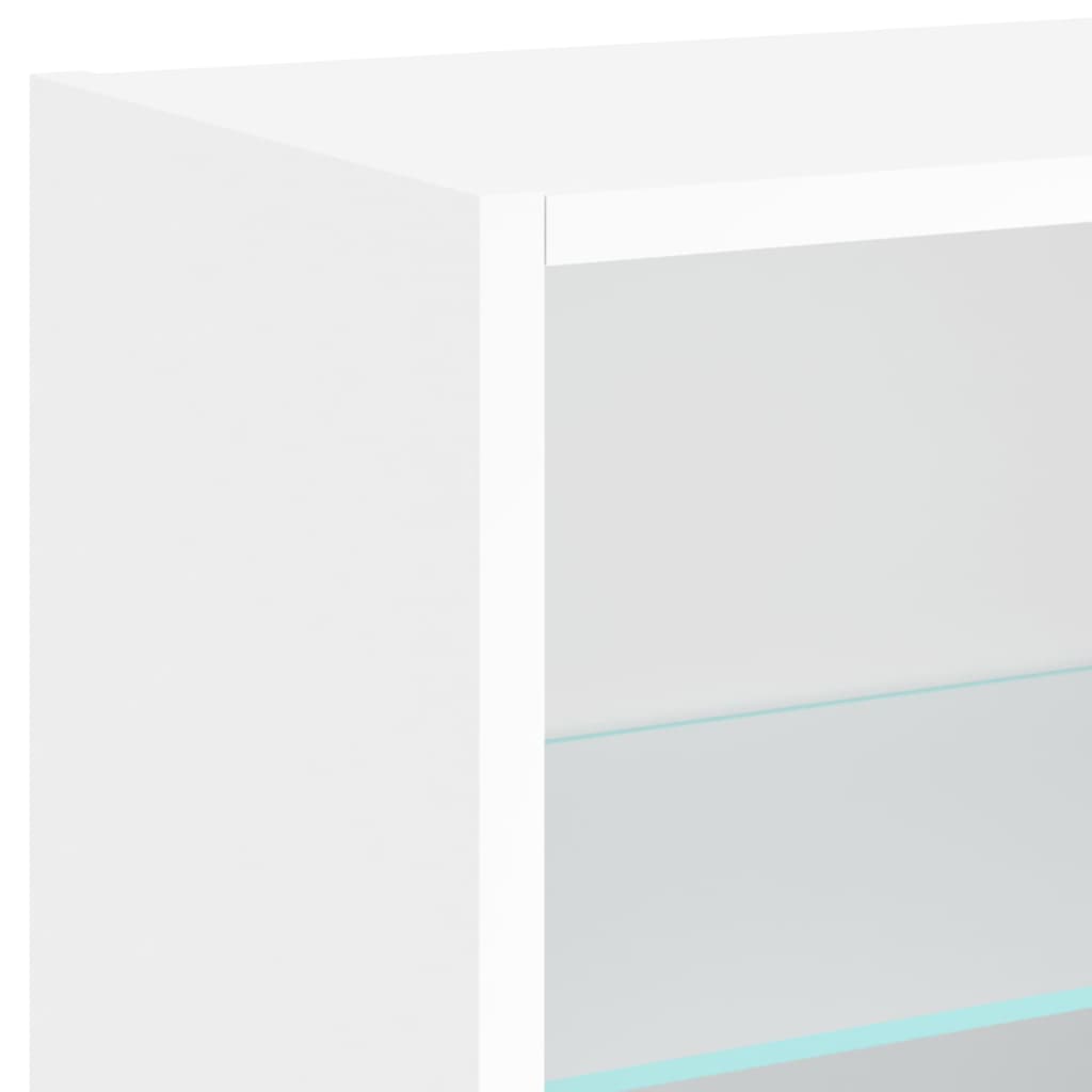 5 Piece TV Wall Units with LED White Engineered Wood