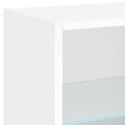 5 Piece TV Wall Units with LED White Engineered Wood