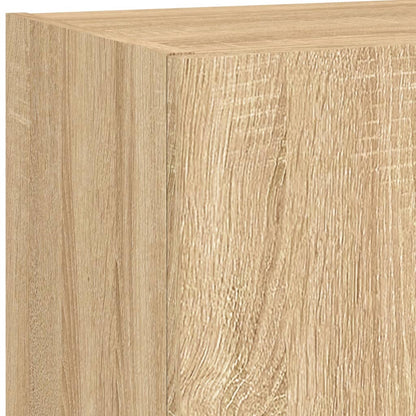 5 Piece TV Wall Units with LED Sonoma Oak Engineered Wood