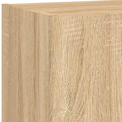 5 Piece TV Wall Units with LED Sonoma Oak Engineered Wood