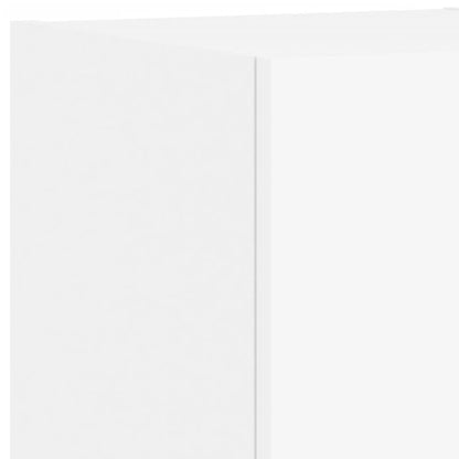 4 Piece TV Wall Cabinets with LED Lights White