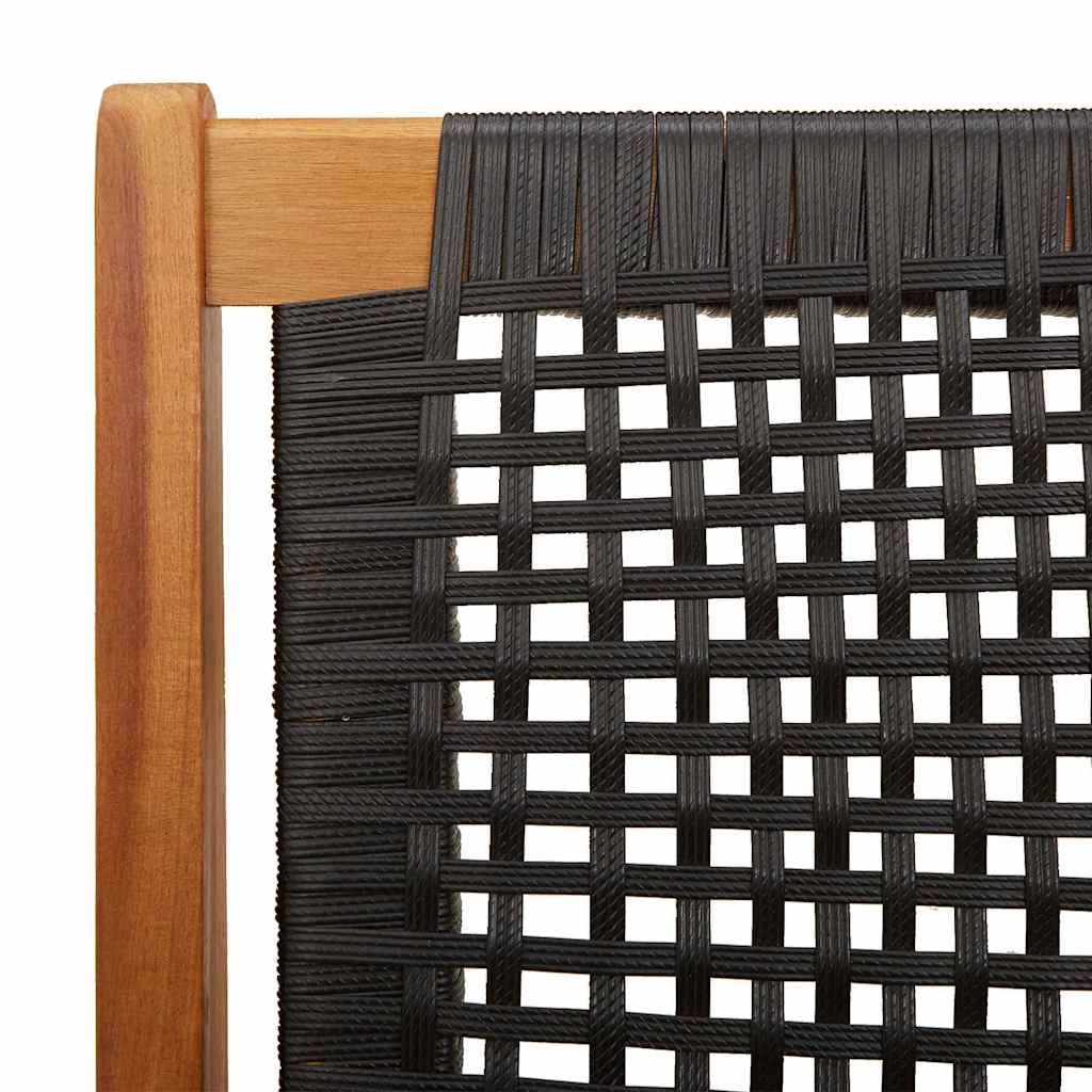 Garden Furniture Black 122 x 78 x 73cm Solid Acacia wood