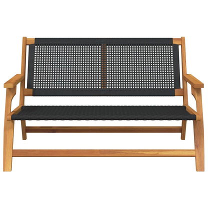 Garden Furniture Black 122 x 78 x 73cm Solid Acacia wood