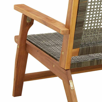 Garden Furniture Grey 122 x 78 x 73cm Solid Acacia wood