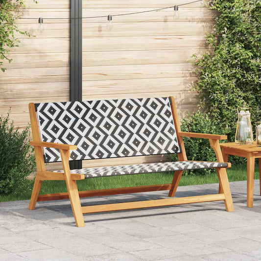 Garden Furniture White 122 x 78 x 73cm Solid Acacia wood