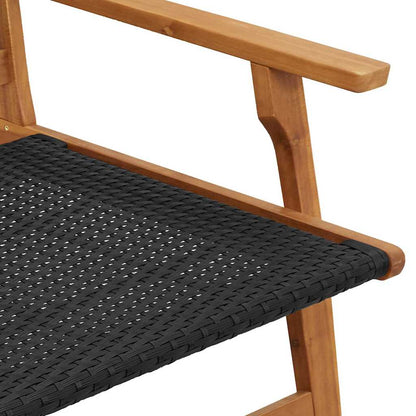 Garden Furniture 2 pcs Black 67 x 78 x 73cm Solid Acacia wood