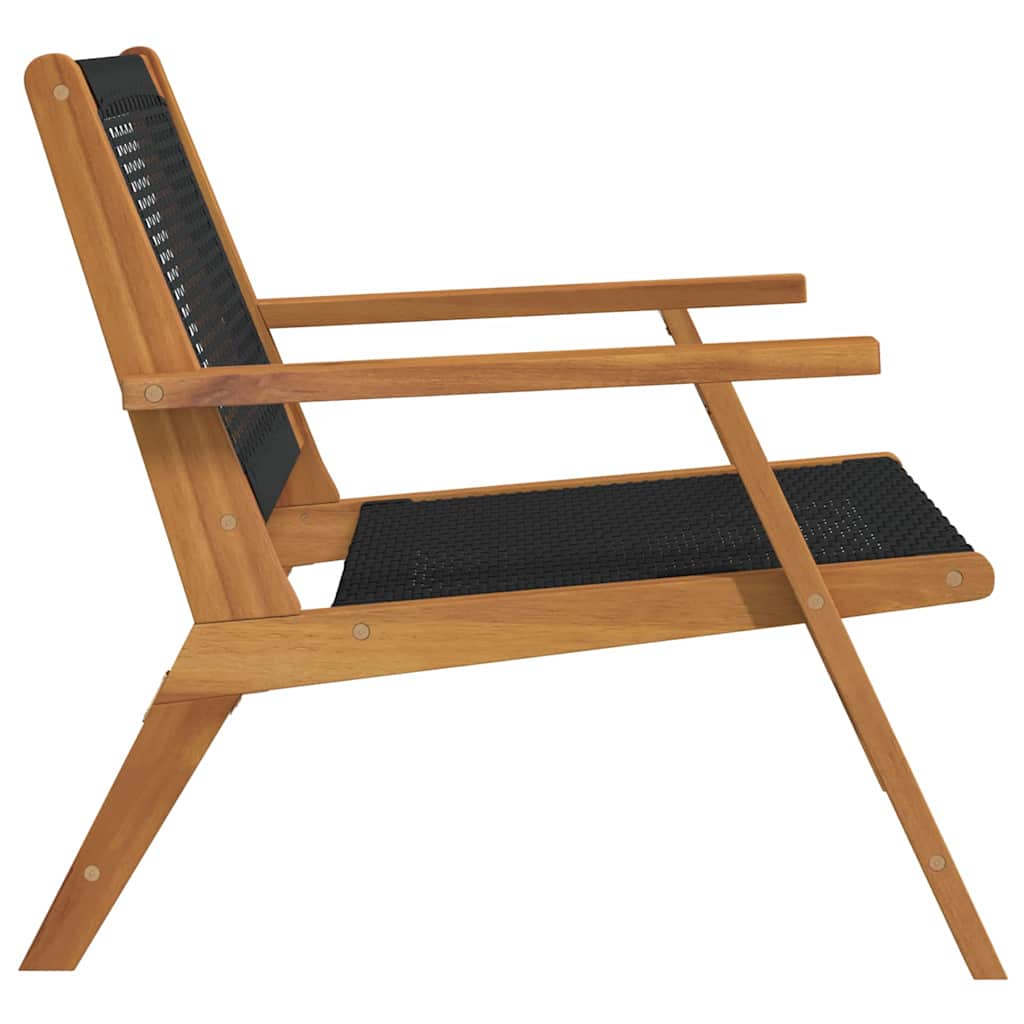 Garden Furniture 2 pcs Black 67 x 78 x 73cm Solid Acacia wood