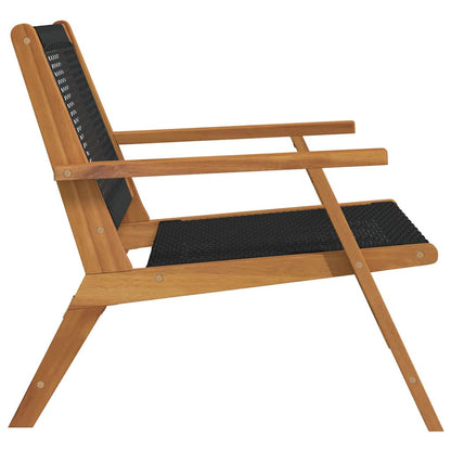 Garden Furniture 2 pcs Black 67 x 78 x 73cm Solid Acacia wood