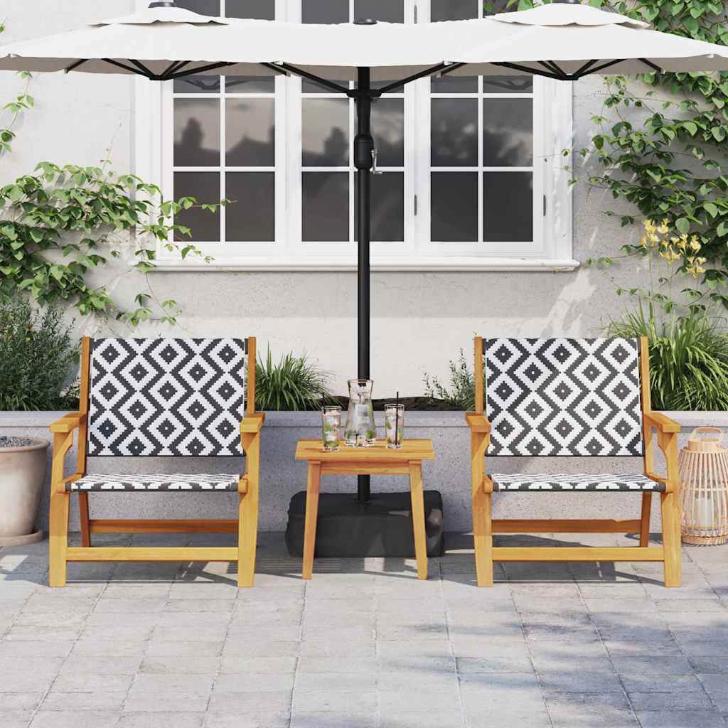 Garden Furniture 2 pcs White 67 x 78 x 73cm Solid Acacia wood