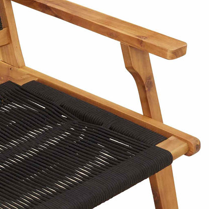 Garden Furniture 2 pcs Black 78 x 67 x 73cm Solid Acacia wood