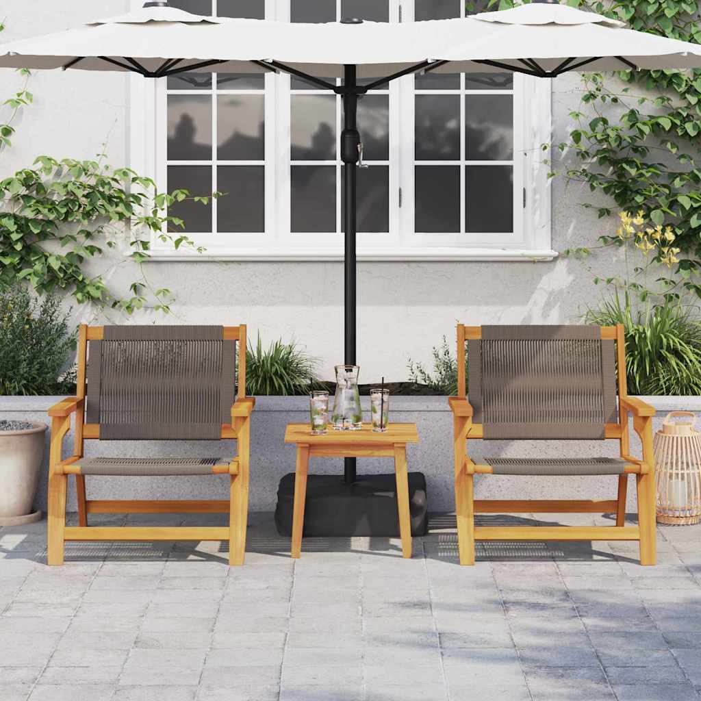 Garden Furniture 2 pcs Grey 78 x 67 x 73cm Solid Acacia wood