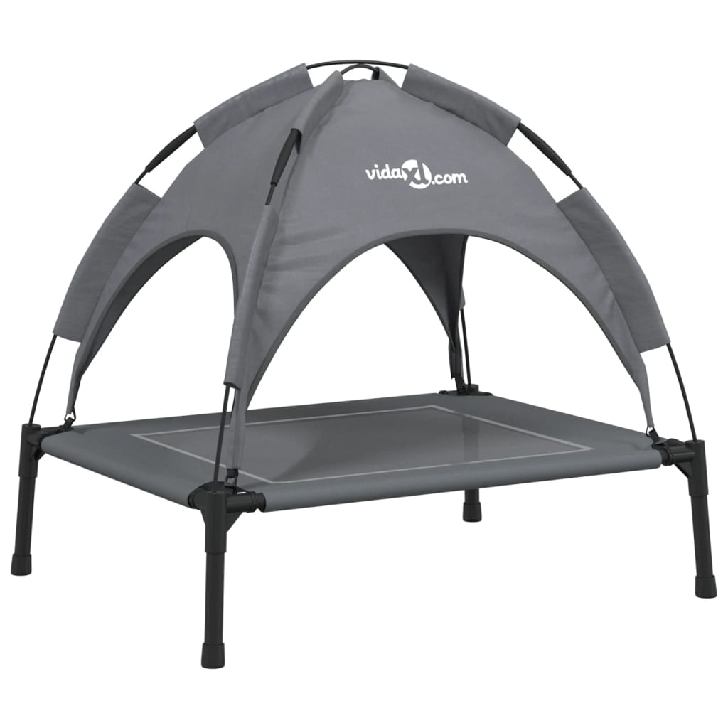 Dog Bed with Canopy Anthracite Oxford Fabric and Steel