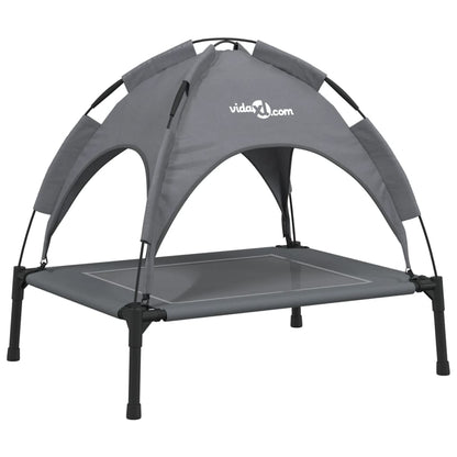 Dog Bed with Canopy Anthracite Oxford Fabric and Steel