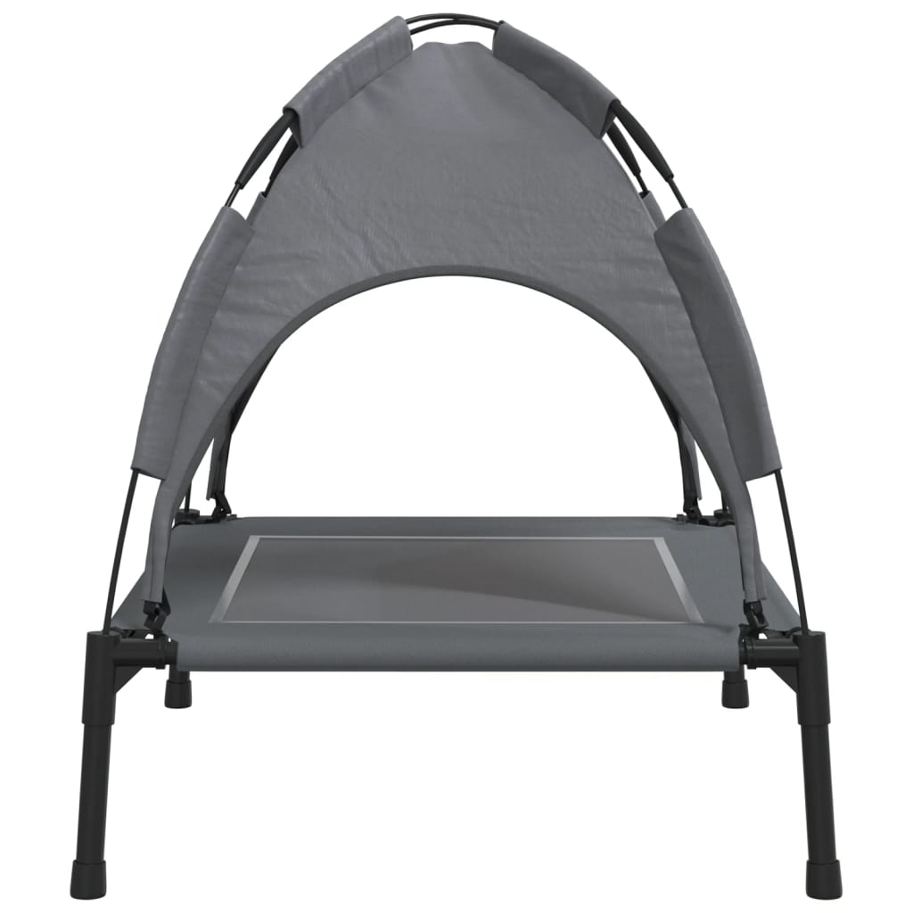 Dog Bed with Canopy Anthracite Oxford Fabric and Steel