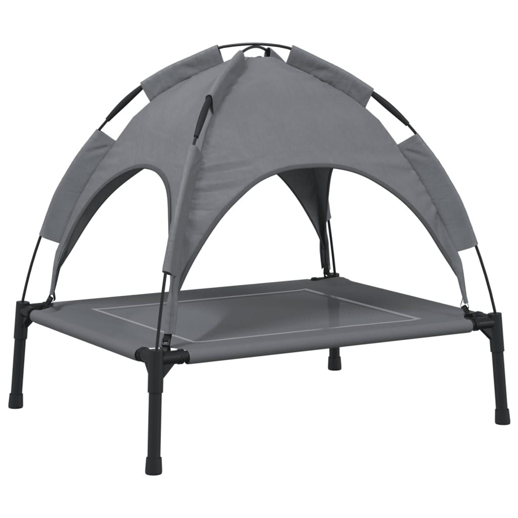 Dog Bed with Canopy Anthracite Oxford Fabric and Steel