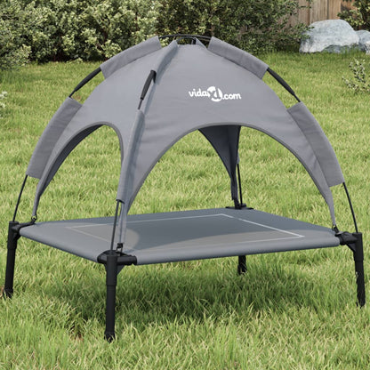 Dog Bed with Canopy Anthracite Oxford Fabric and Steel