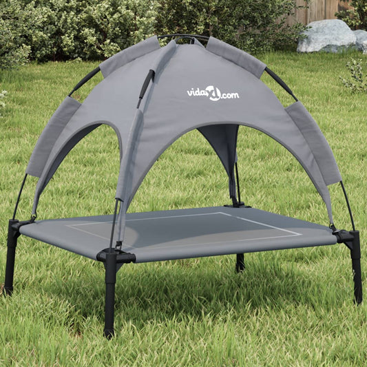 Dog Bed with Canopy Anthracite Oxford Fabric and Steel