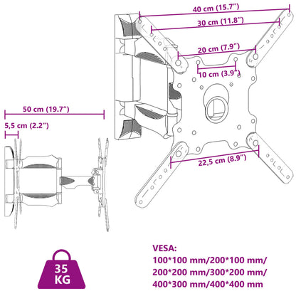 TV Wall Mount for 32-55 Inch Screen Max VESA 400x400 mm 35kg