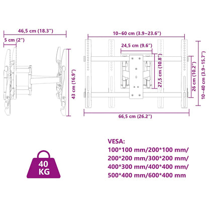 TV Wall Mount for 37-80 Inch Screen Max VESA 600x400 mm 40kg