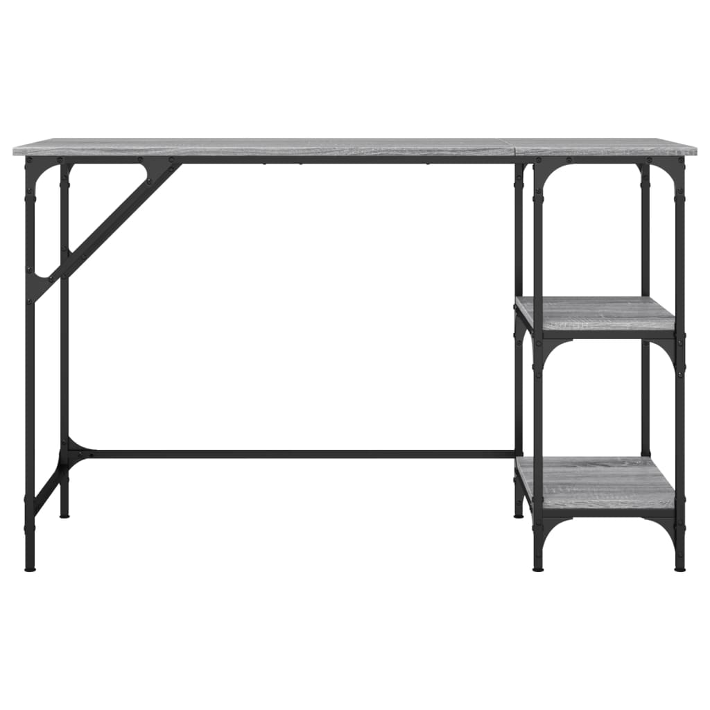 Desk Grey Sonoma 120x50x75 cm Metal and Engineered Wood