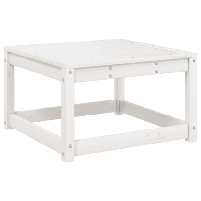 7 Piece Garden Lounge Set White Solid Wood Pine