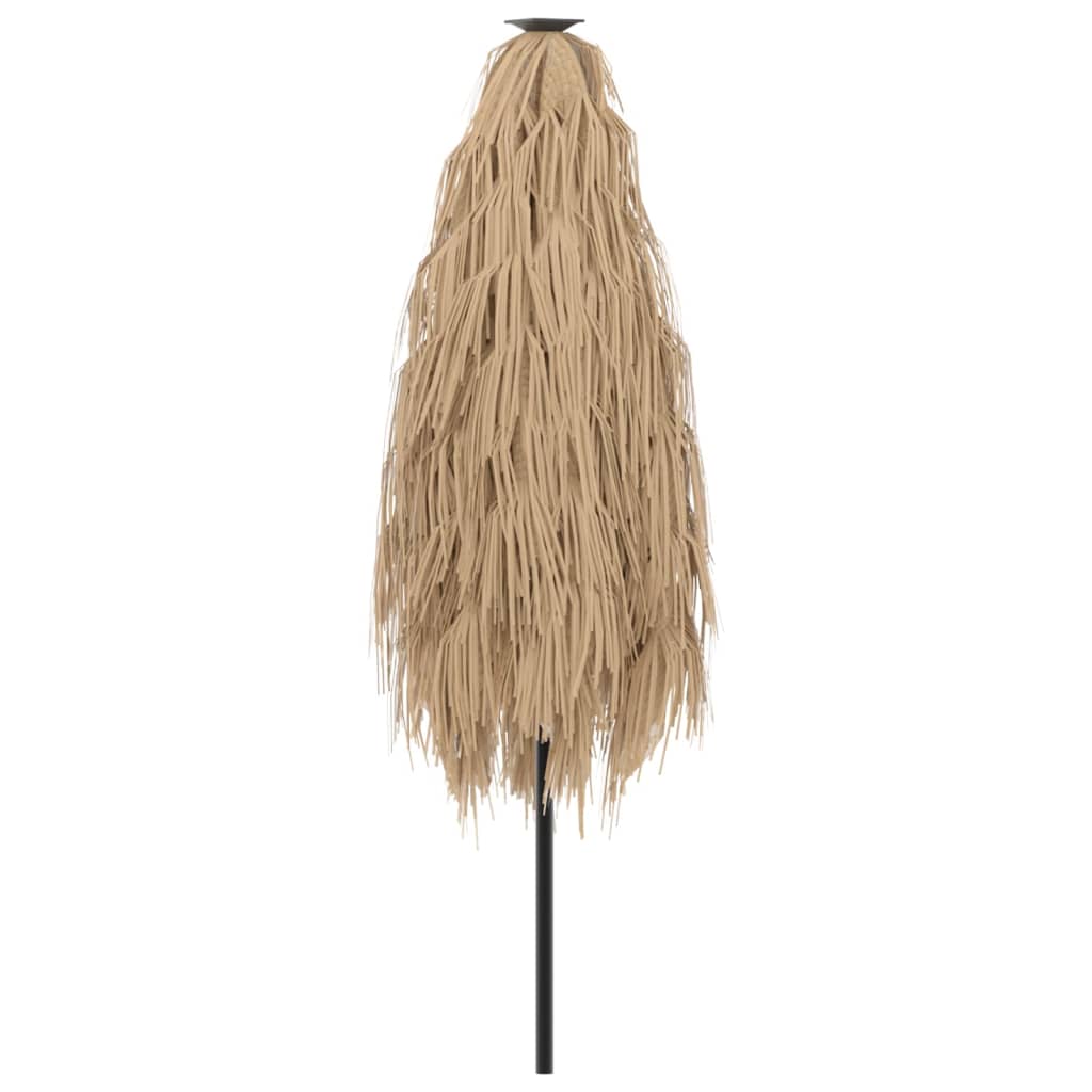 Garden Parasol with Steel Pole Brown 223x223x213 cm