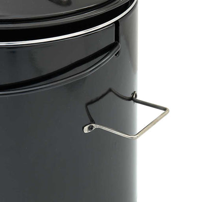 Goulash Cannon with Chimney and Lid Black Enamelled Steel